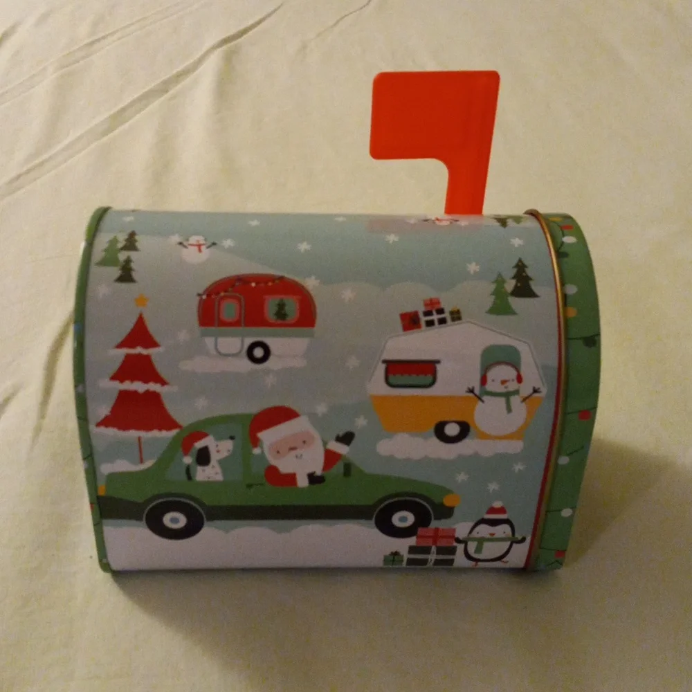 Santa & Penguin Snow Scene Christmas 🎄 Mailbox 📬